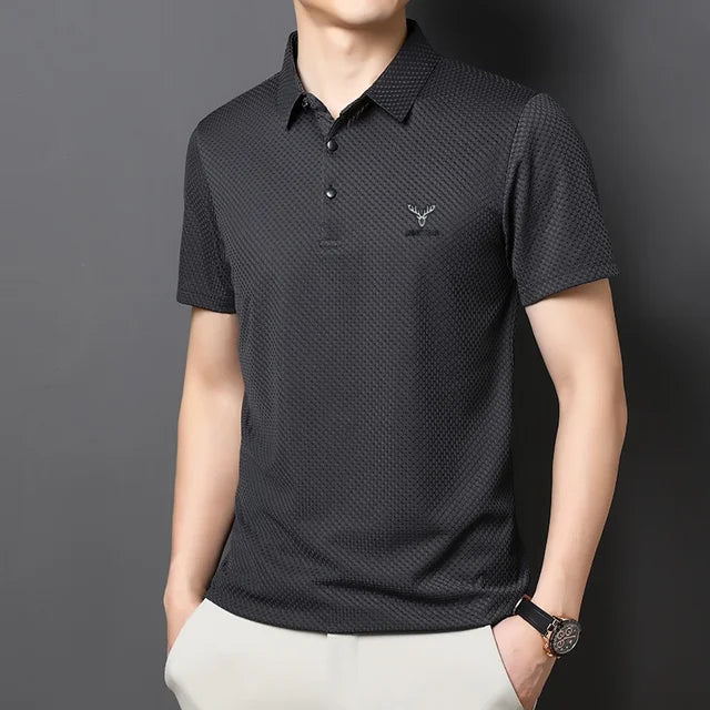 Black Fabric Deer T-Shirt.