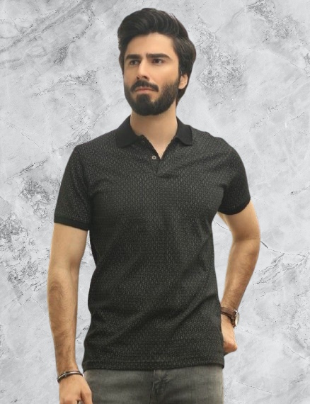 Black Fabric Deer T-Shirt.
