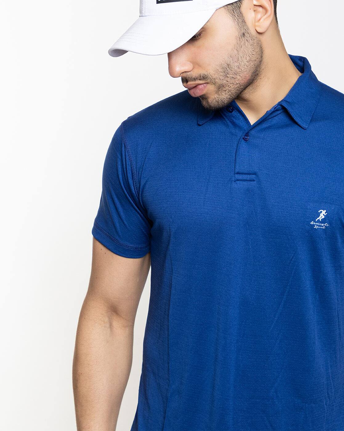 Mens luxury Blue Versatile Summer Polo T-Shirts.